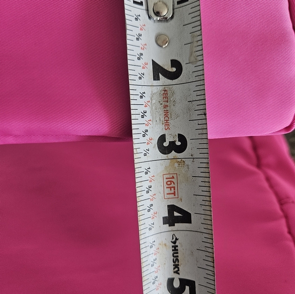 Hot Pink Nylon Travel Makeup Bag Set 3-Piece Zip Pouch Organizer - Picture 7 of 7